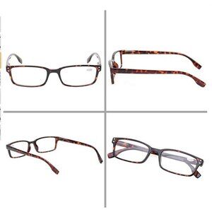 CessBlu Tortoiseshell Rectangle Blue Light 1.5 Reading Glasses Readers 115222